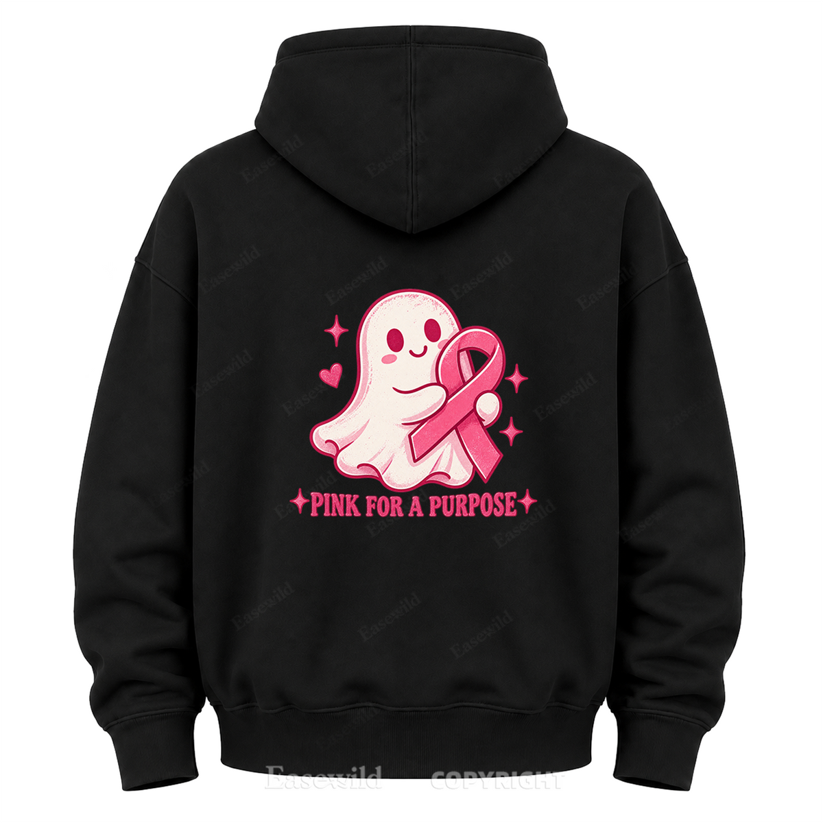 Pink For A Purpose Ghost Graphic Hoodie