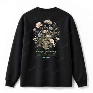 Keep Growing Wildflower Graphic Long Sleeve Tee