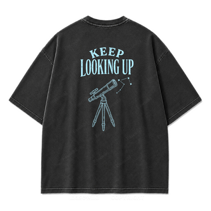 Keep Looking Up Graphic Print Tee
