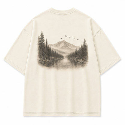 Stillwater Pines Mountain River Graphic T-Shirt