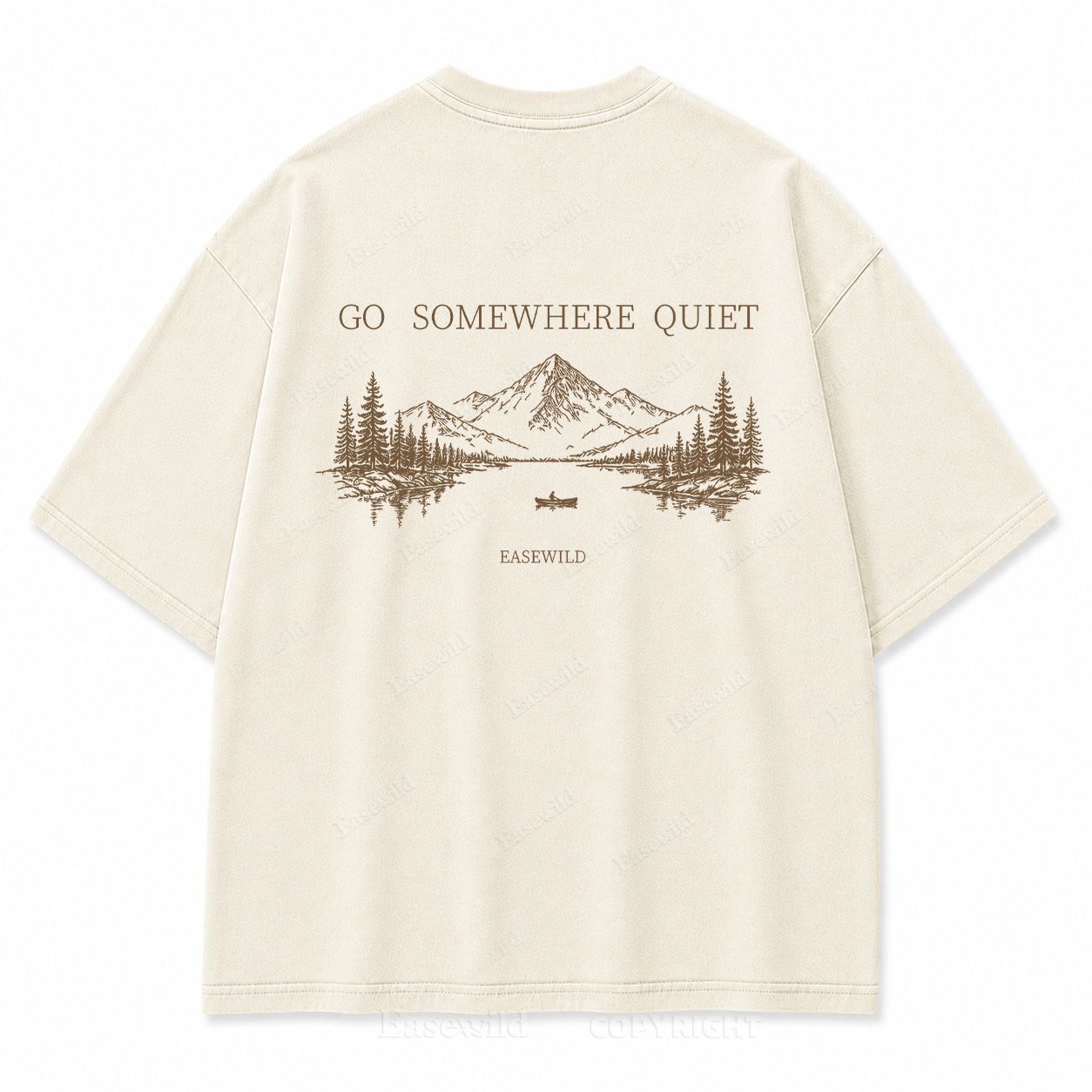 Go Somewhere Quiet Washed Back Print Tee