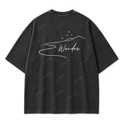 Where the Road Softens Washed Print Tee