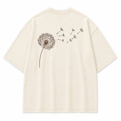 Drifting Wishes Dandelion Graphic T-Shirt