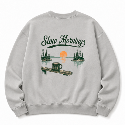 Slow Mornings Washed Graphic Sweatshirt