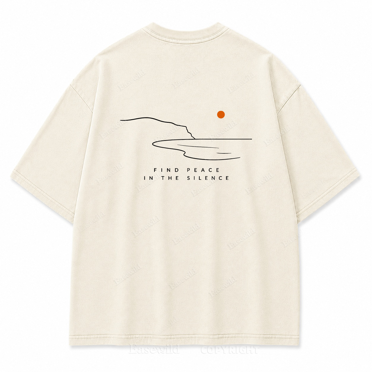 Find Peace in the Silence Washed Back Print Tee