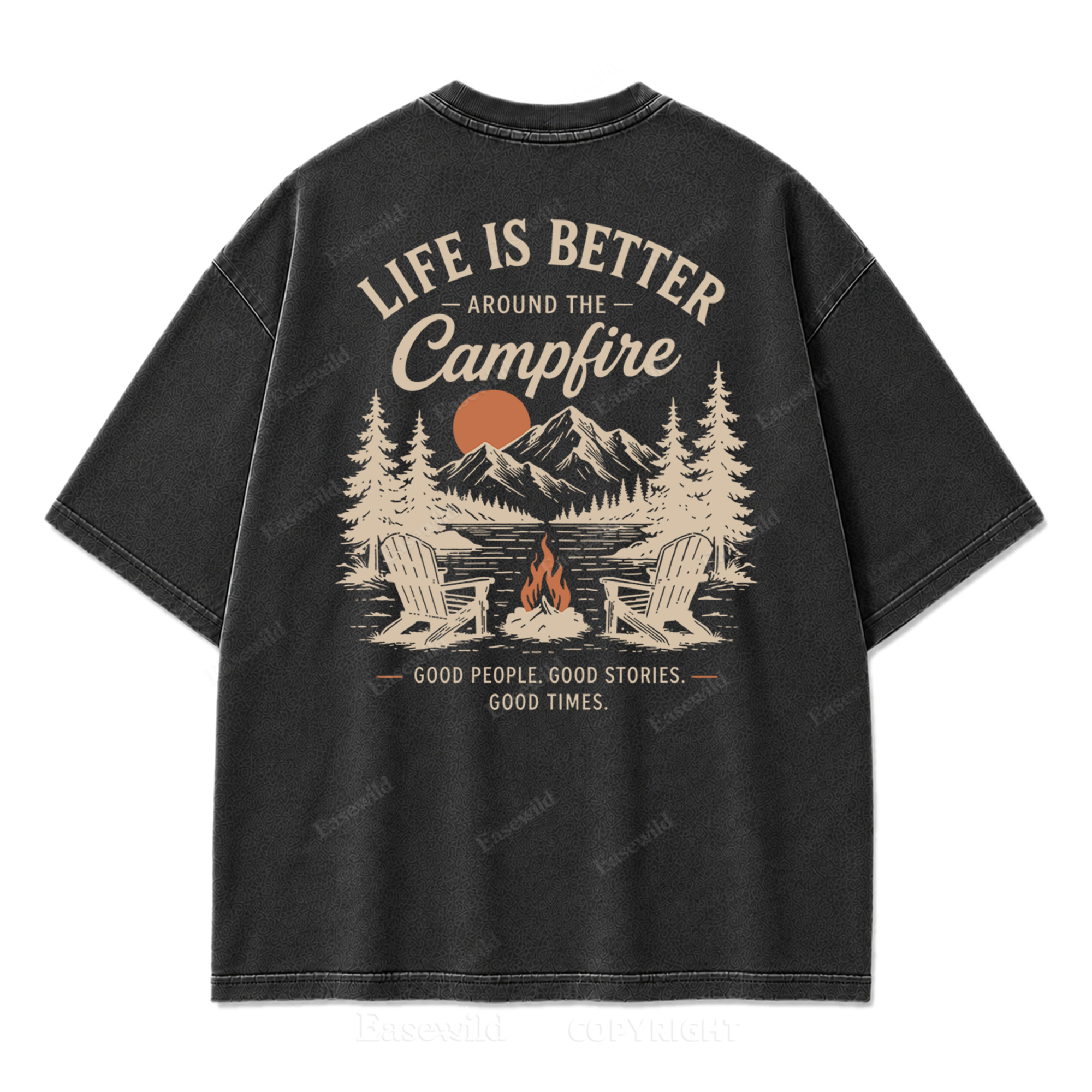 Campfire Evenings Outdoor Washed Print Tee