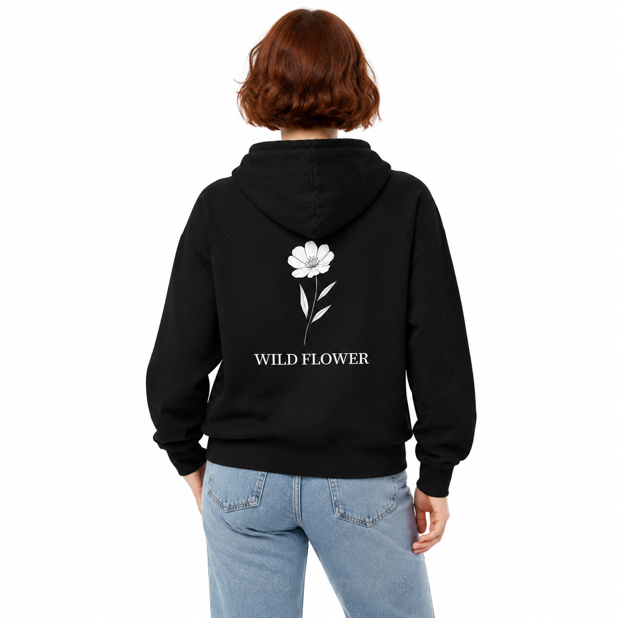 Wild Flower Graphic Zip Hoodie