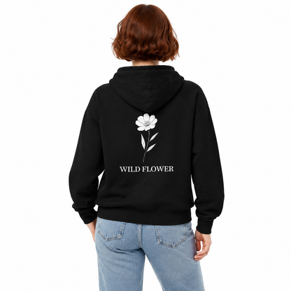 Wild Flower Graphic Zip Hoodie