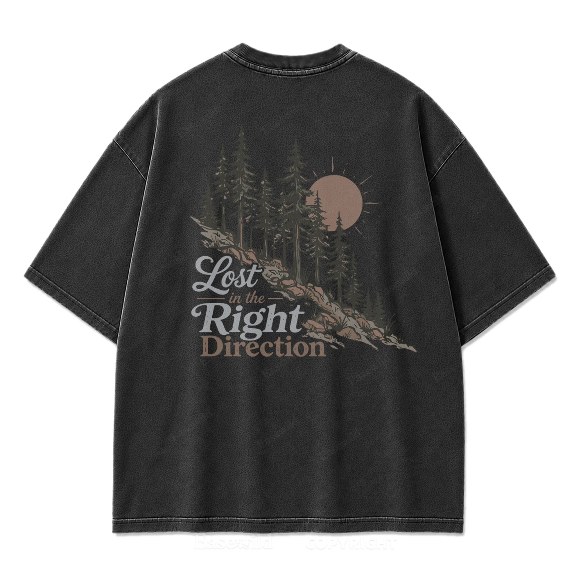 Lost in the Right Direction verwaschenes T-Shirt