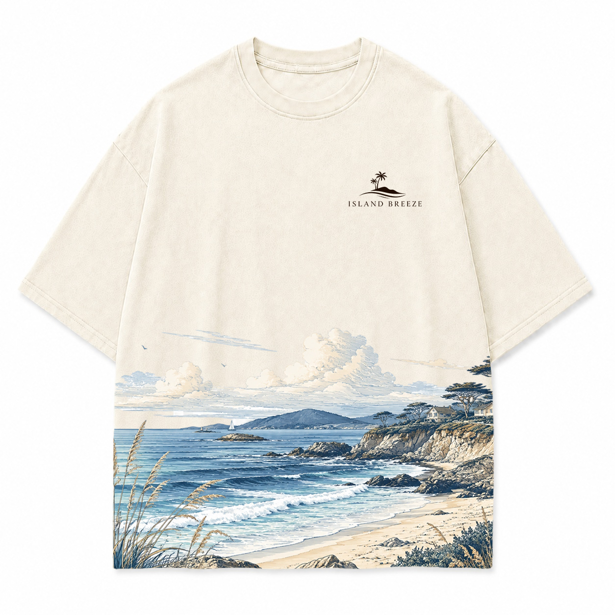 Seabreeze Cove Coastal Graphic T-Shirt