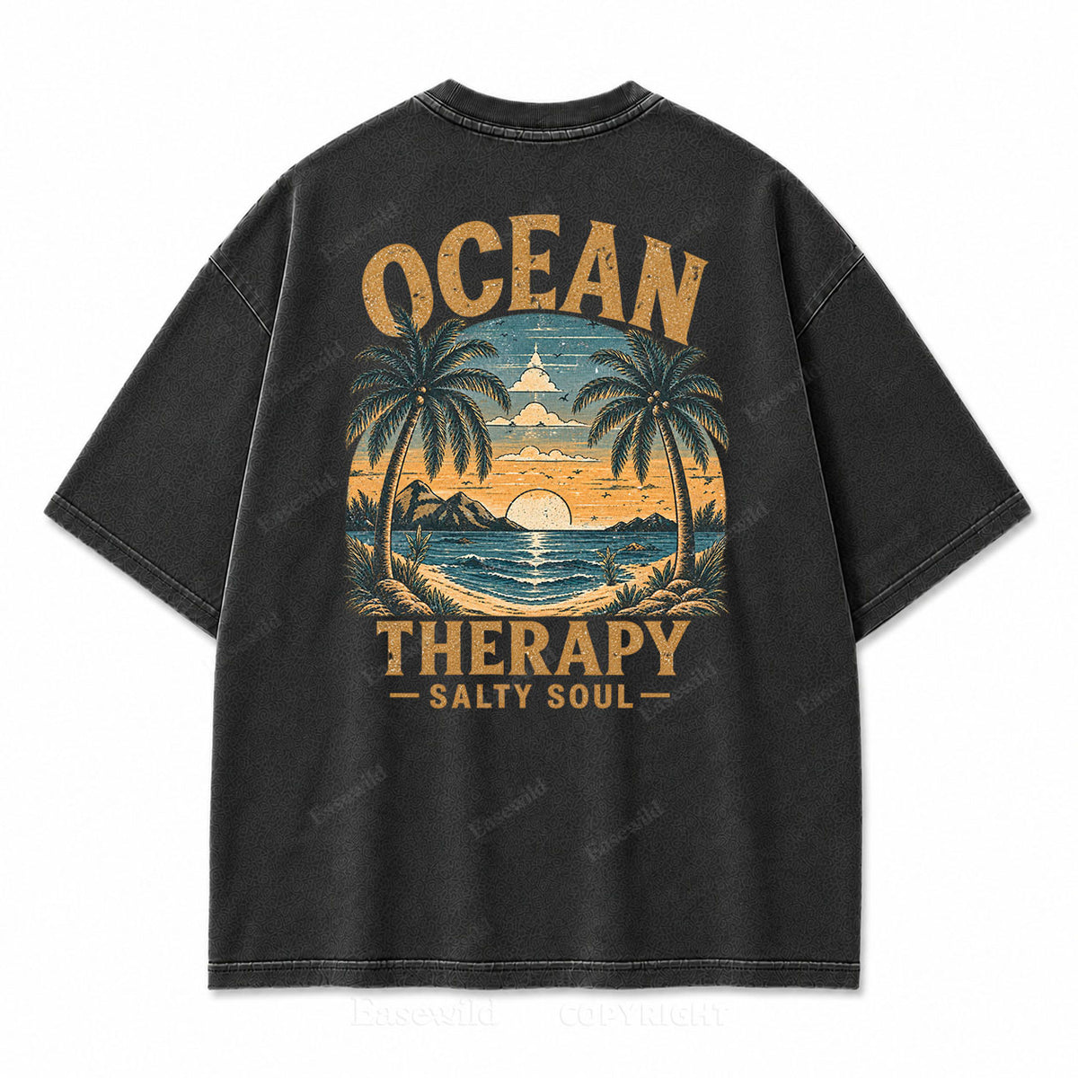 Ocean Therapy Salty Soul Washed Graphic Tee