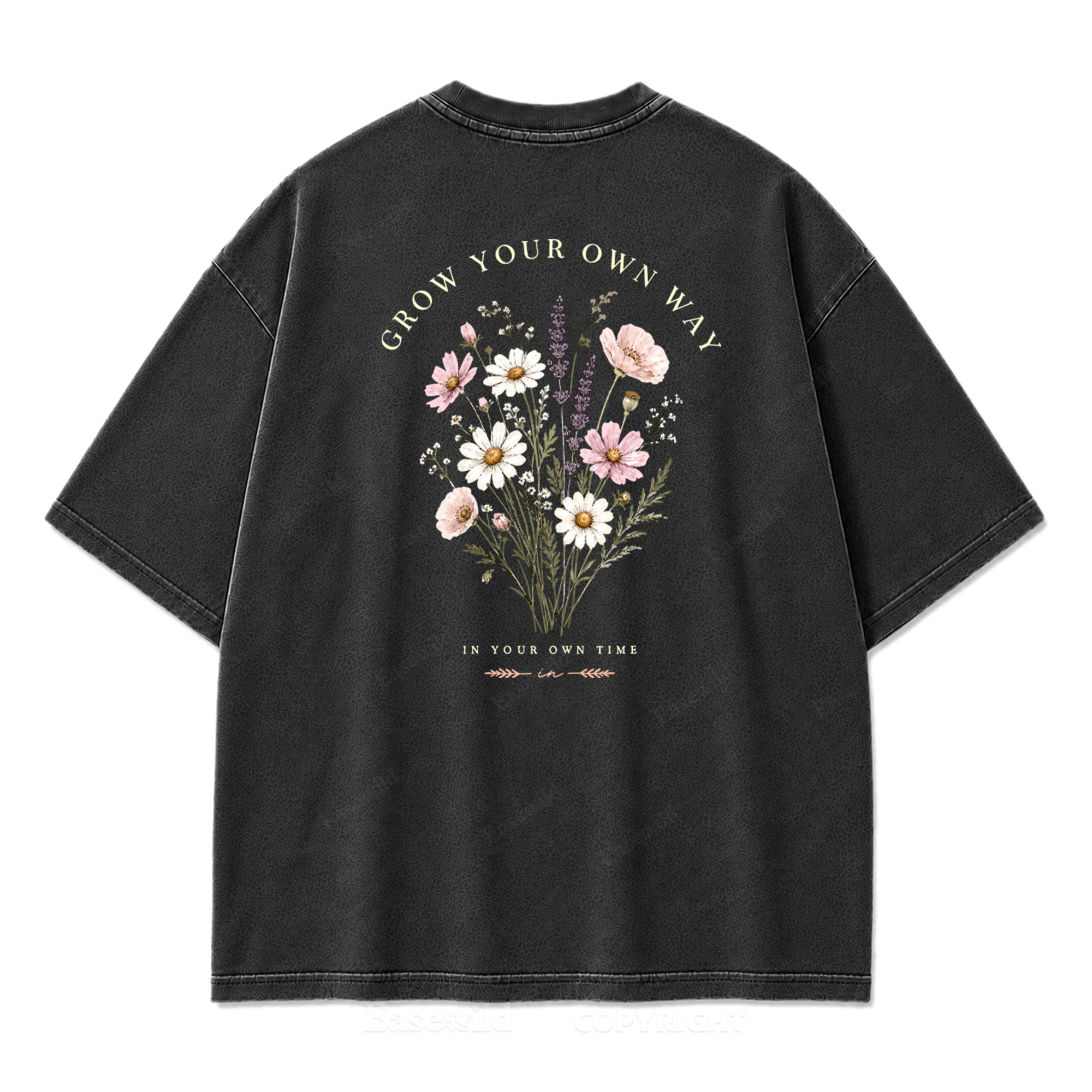 Grow Your Own Way Wildflower Washed Print Tee