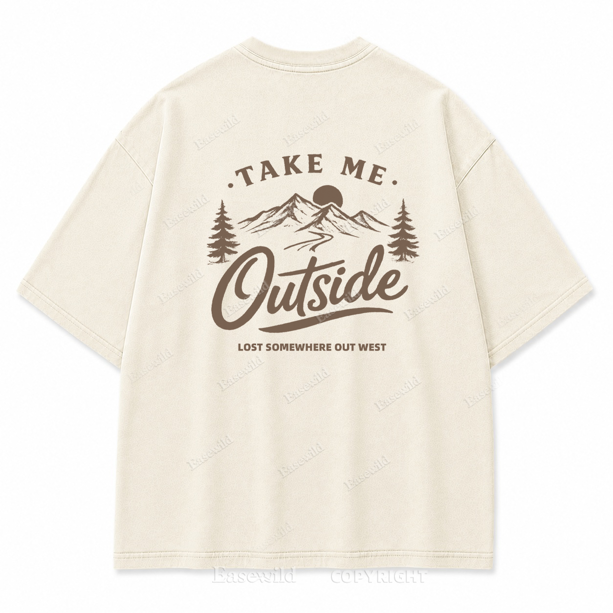 Take Me Outside Vintage Outdoor Washed Back Print Tee