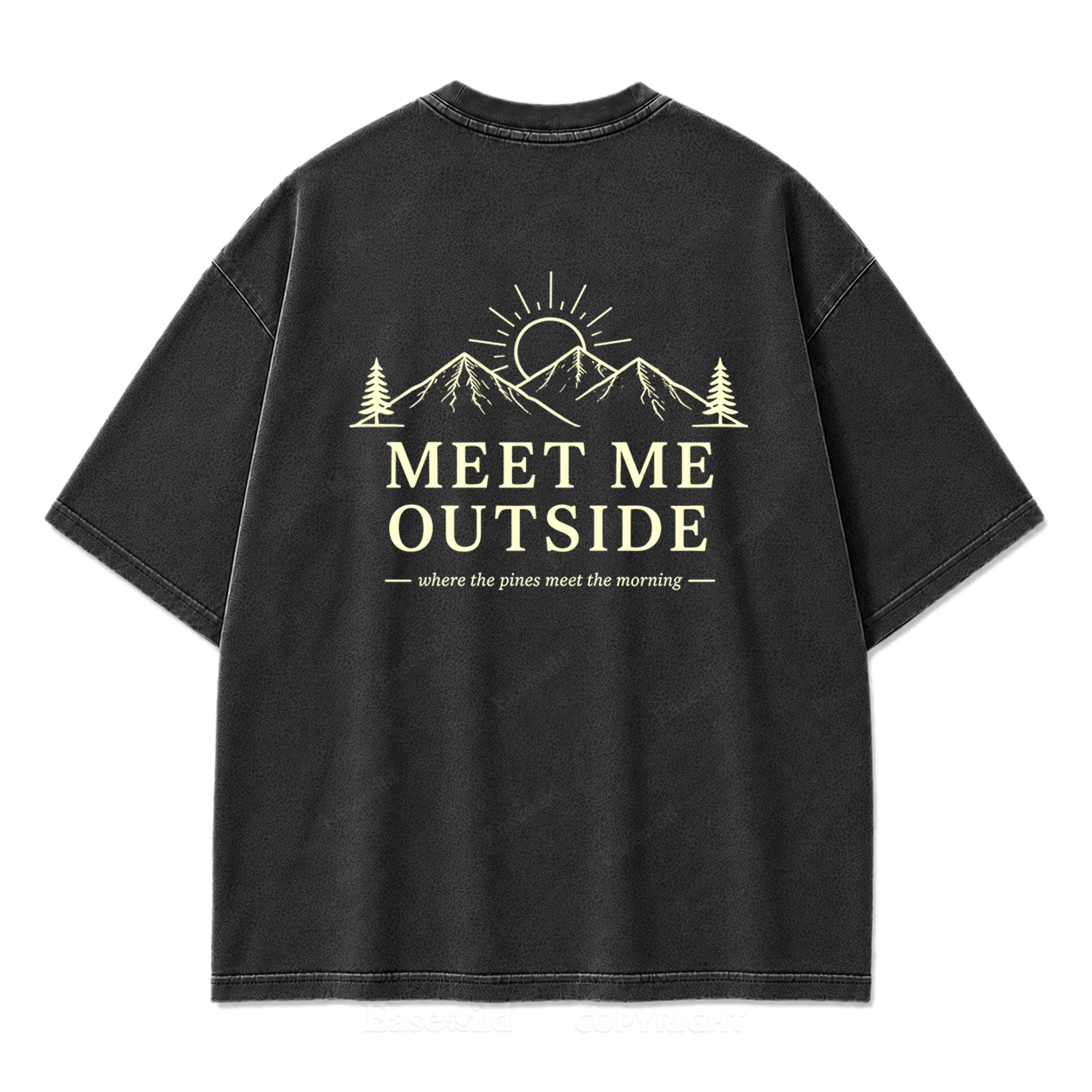 Meet Me Outside Sunrise Washed Print Tee