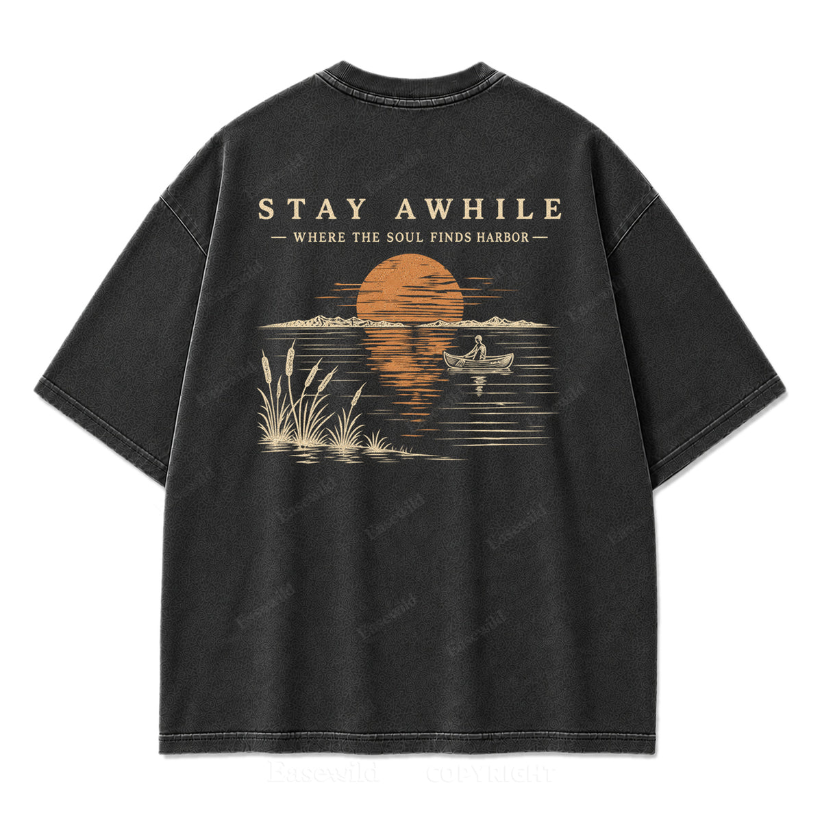Stay Awhile by the Water Print Tee