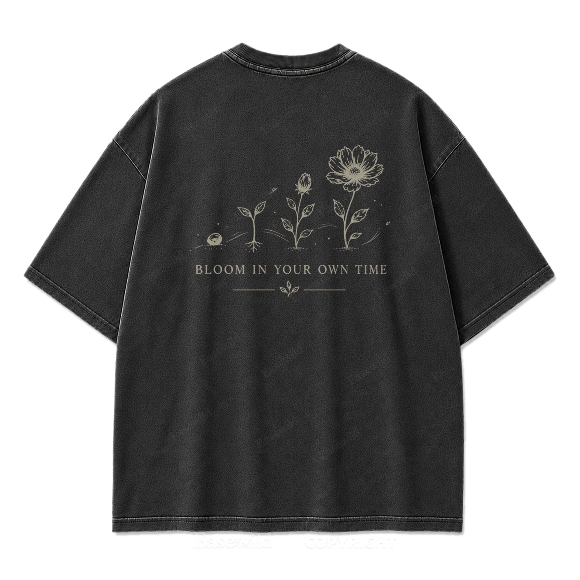 Bloom In Your Own Time Washed Print Tee