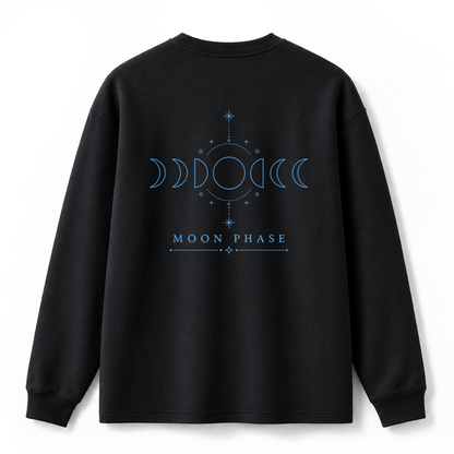 Moon Phase Celestial Graphic Long Sleeve Tee