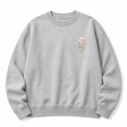 Keep Growing Wildflower Washed Graphic Sweatshirt