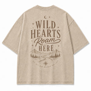 Where Wild Hearts Roam Mountain Graphic Tee