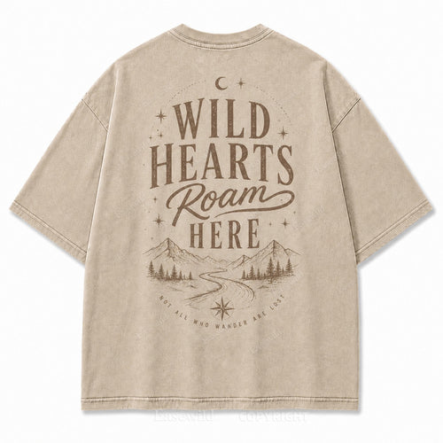 Where Wild Hearts Roam Mountain Graphic Tee