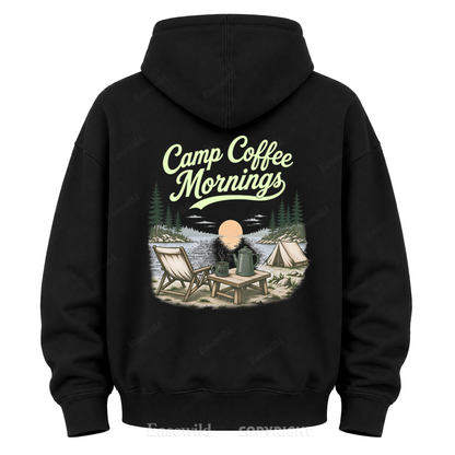 Camp Coffee Mornings Washed Graphic Hoodie