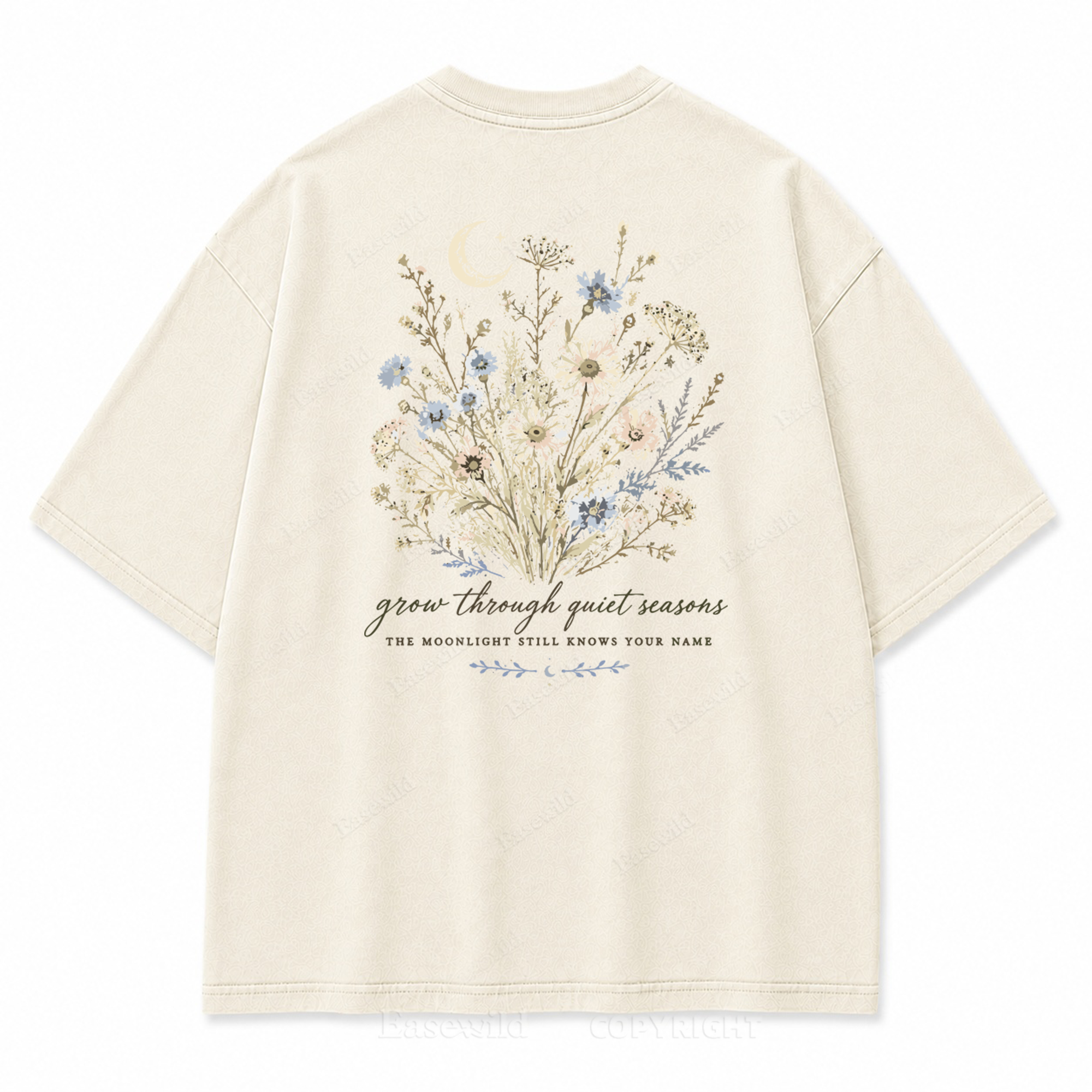 Grow Through Quiet Seasons Washed Back Print Tee