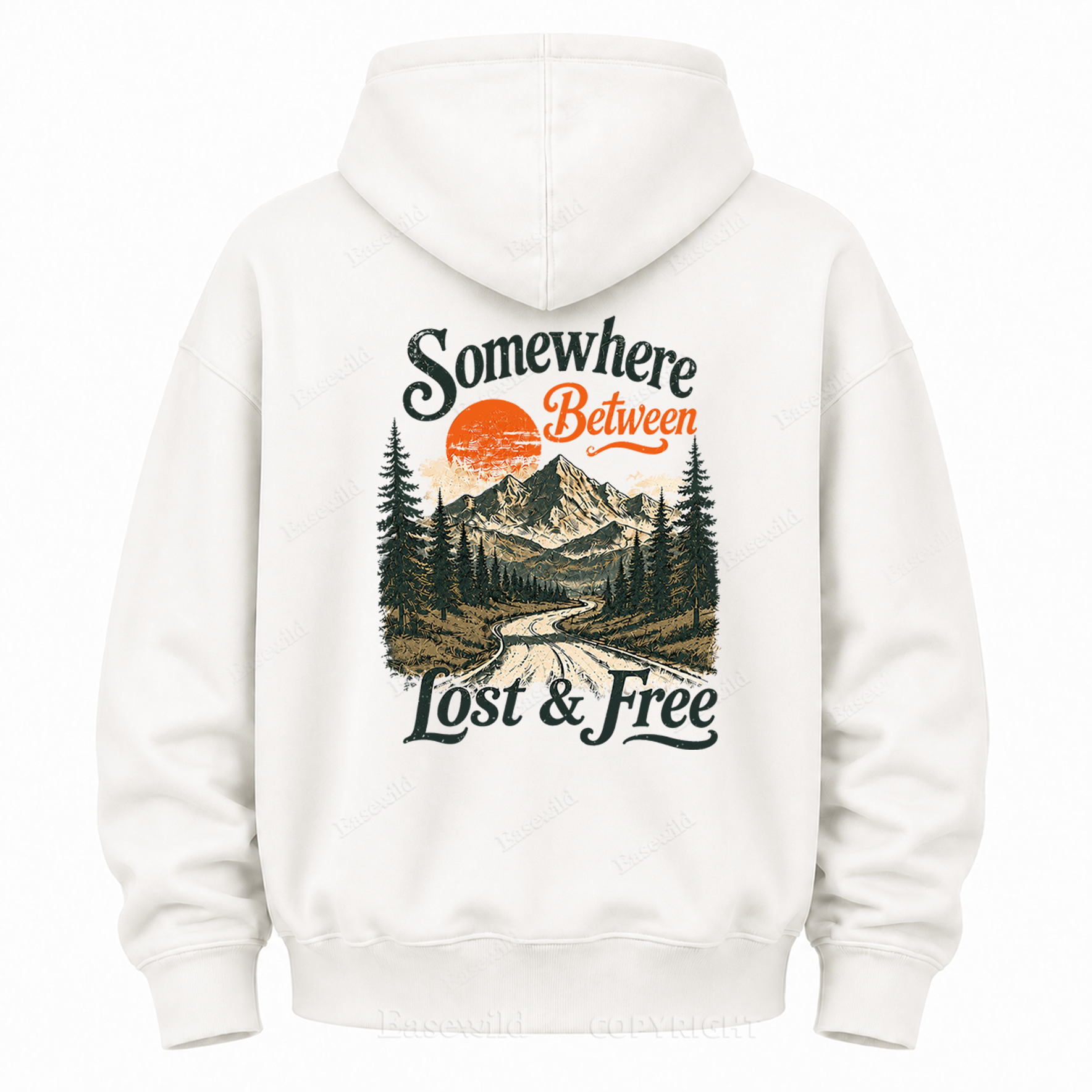 Somewhere Between Lost & Free Graphic Hoodie