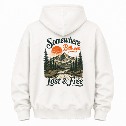 Somewhere Between Lost & Free Graphic Hoodie