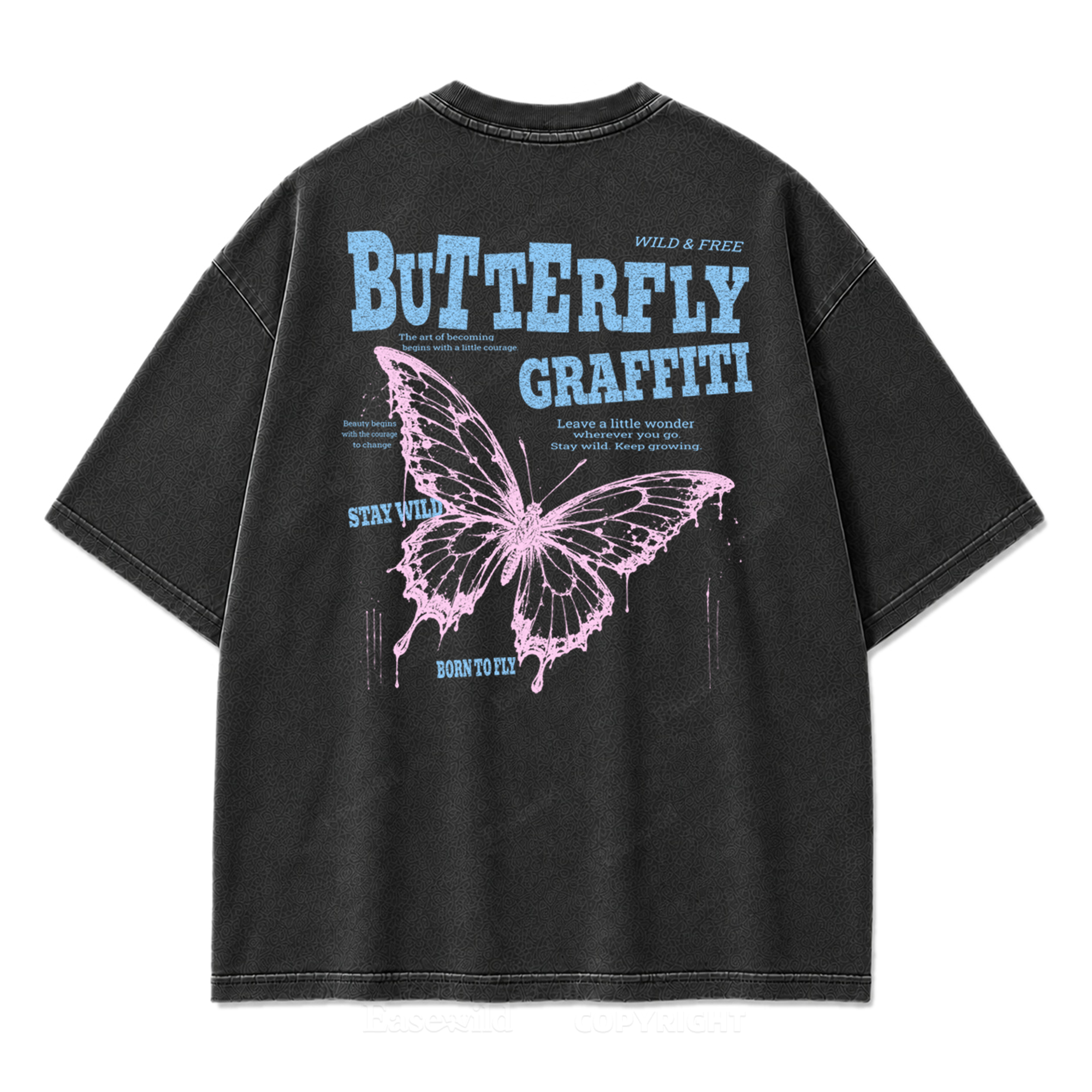 Butterfly Street Art Graphic Tee