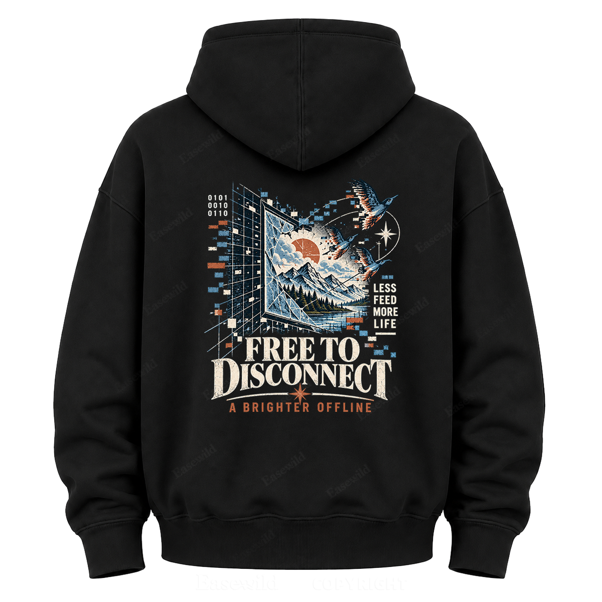 Pixel to Peaks  Graphic Hoodie