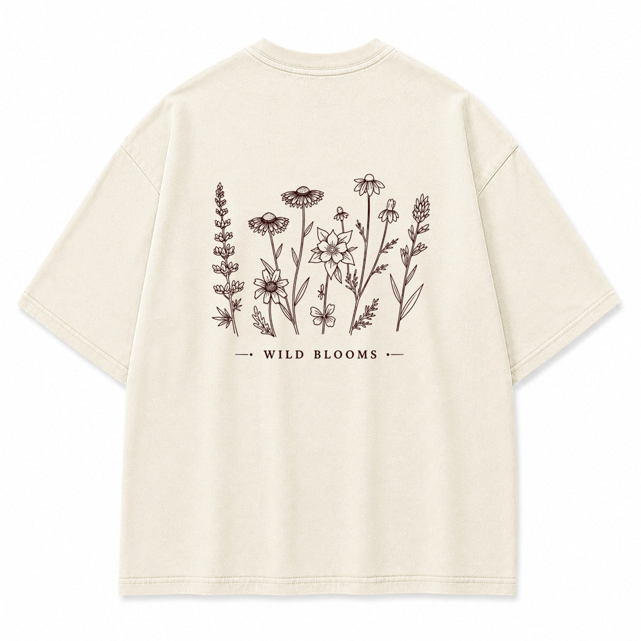 Wild Blooms Botanical Flower Graphic T-Shirt