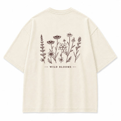 Wild Blooms Botanical Flower Graphic T-Shirt