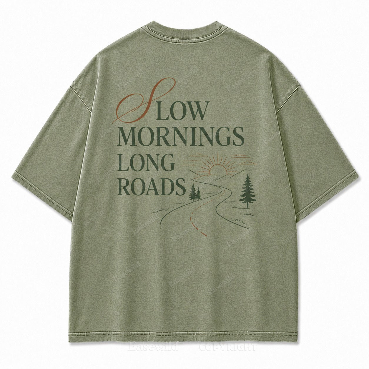 Slow Mornings Long Roads Tee