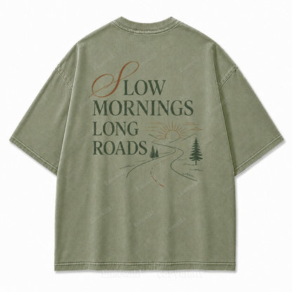 Slow Mornings Long Roads Tee