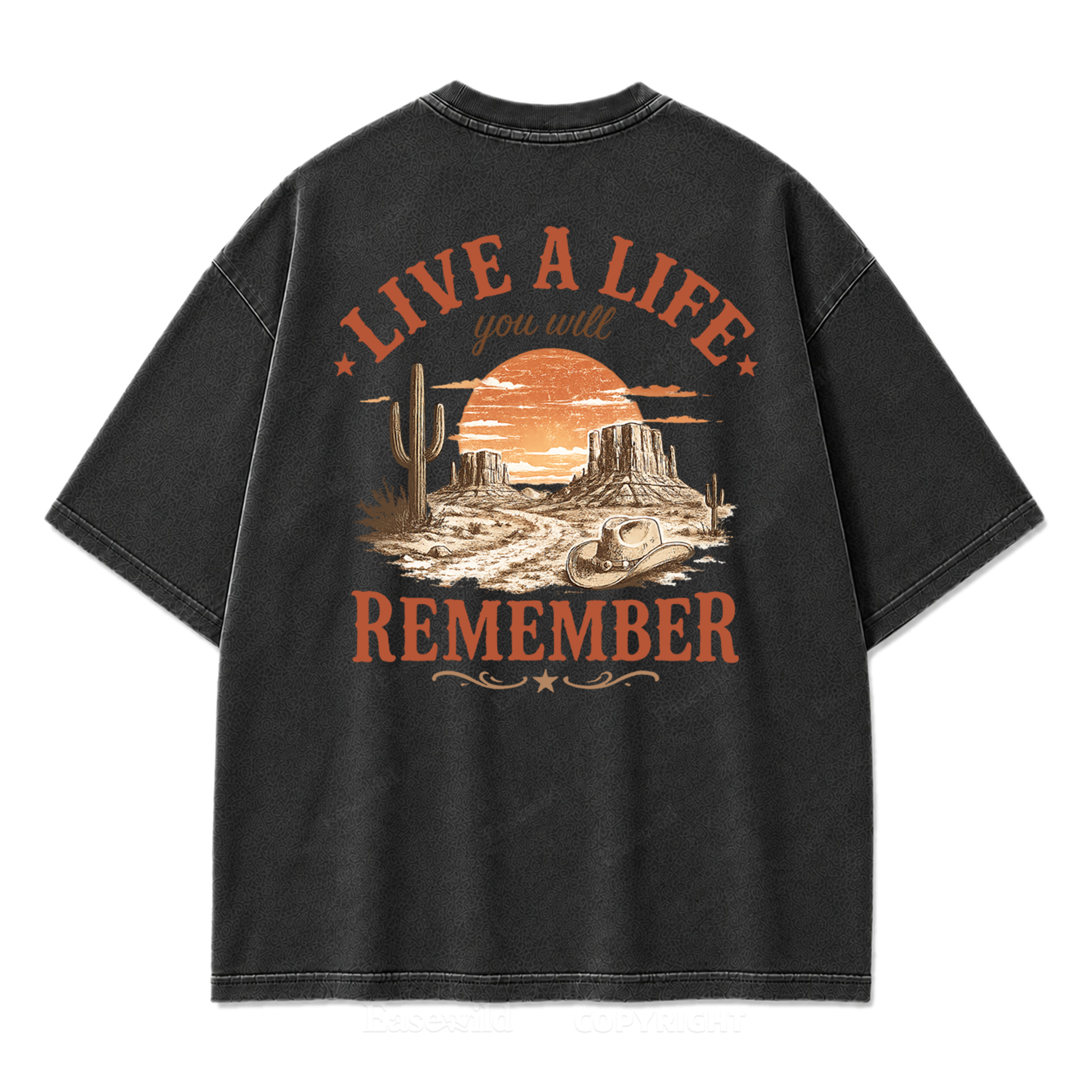 Live a Life You Will Remember Washed Print Tee