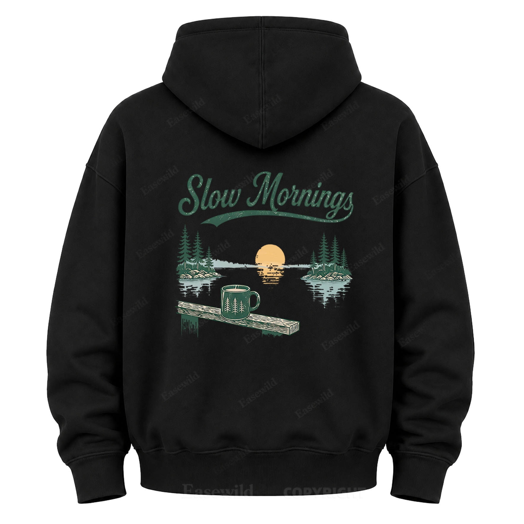Morgenstunden am See Grafik-Hoodie