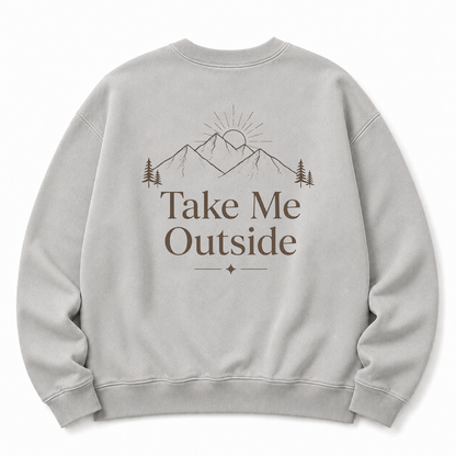 Take Me Outside Washed Grafik-Sweatshirt