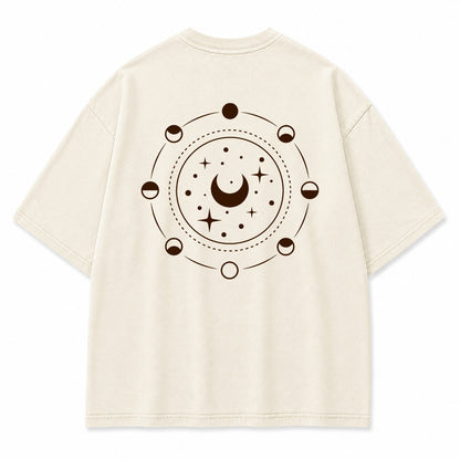 Lunar Phase Celestial Moon Graphic T-Shirt