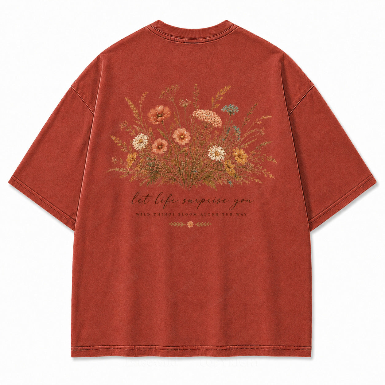 Let Life Surprise You Washed Back Print Tee
