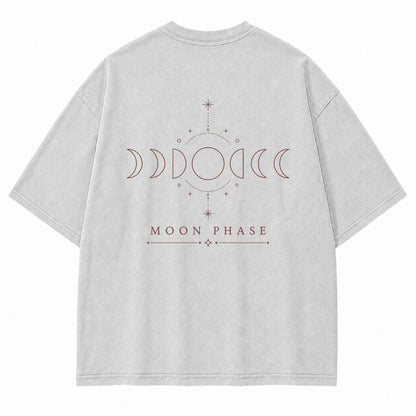 Moon Phase Minimal Graphic T-Shirt