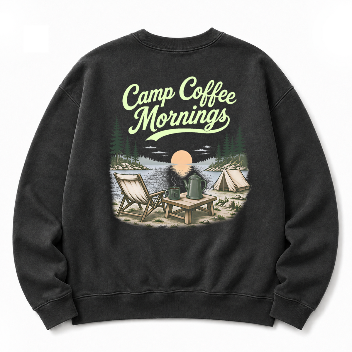 Camp Coffee Mornings Washed Graphic Sweatshirt