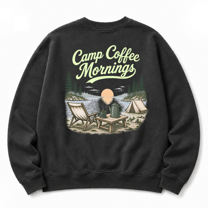 Camp Coffee Mornings Washed Graphic Sweatshirt