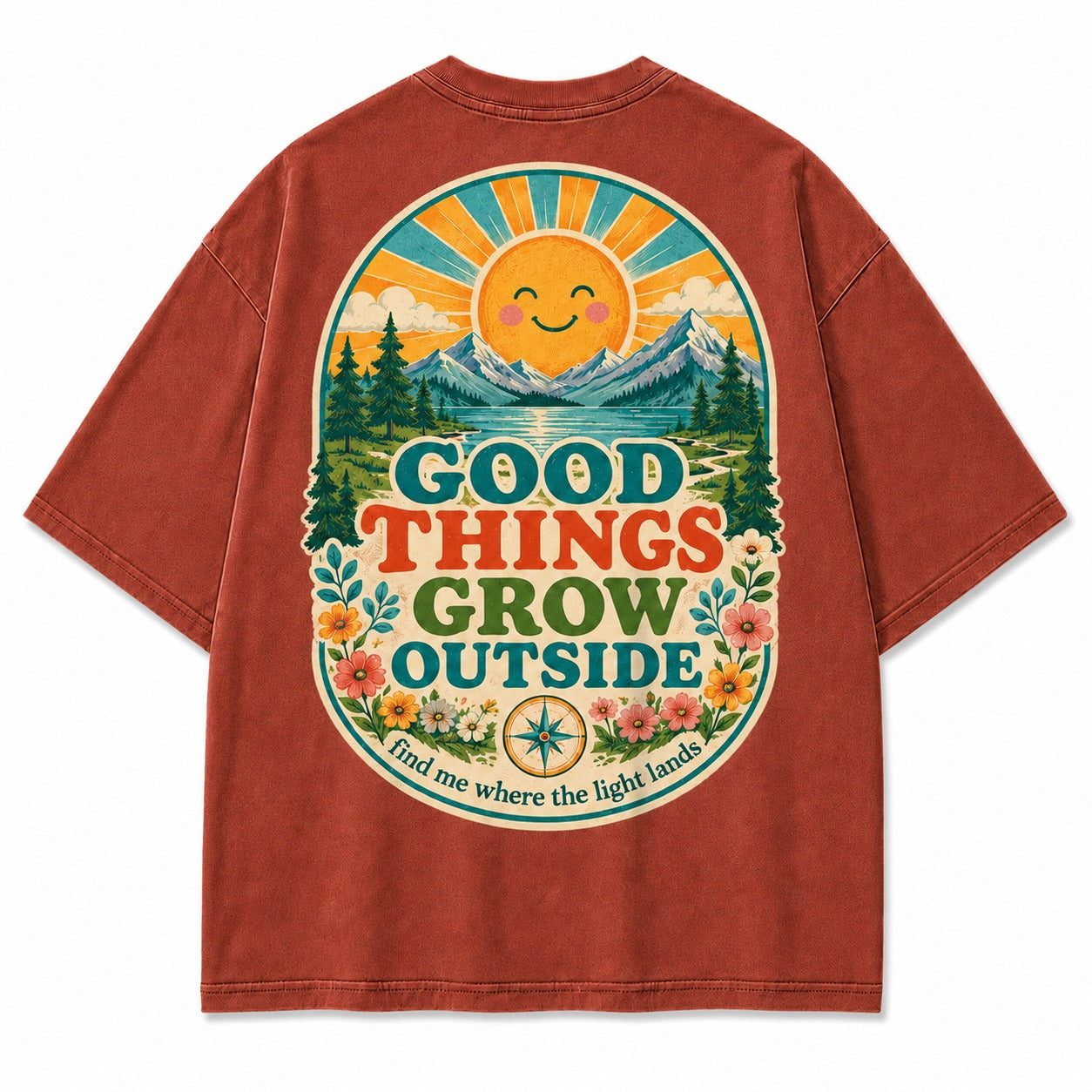 Good Things Grow Outside Washed T-Shirt