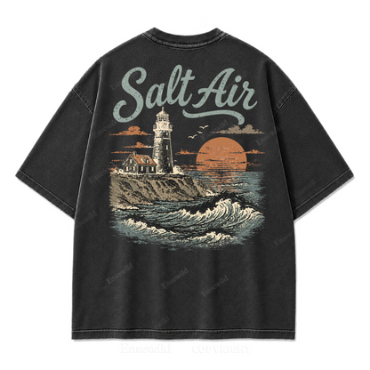 Salt Air Lighthouse Washed Print Tee