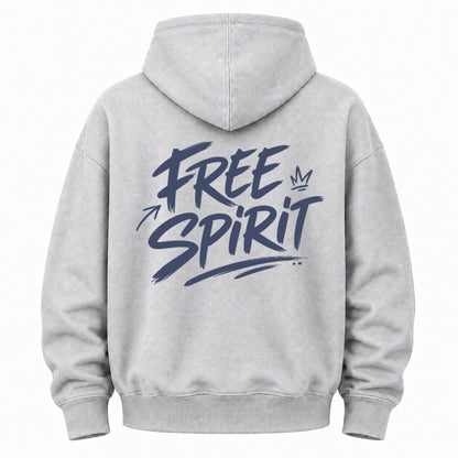 Free Spirit Brush Lettering Washed Hoodie