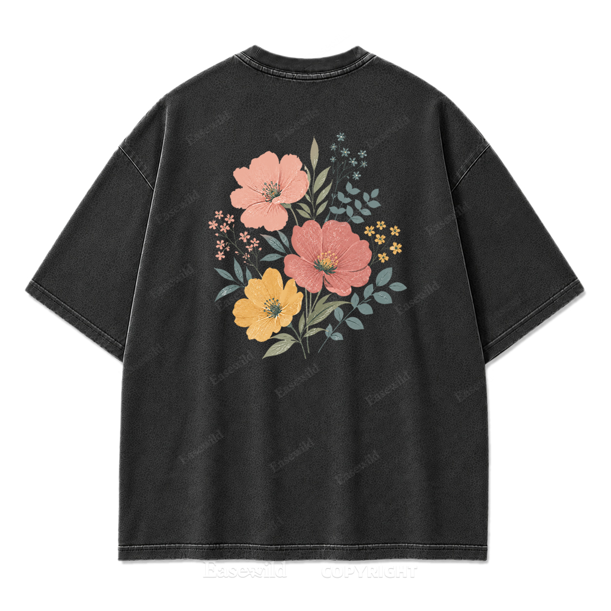 Soft Bloom Floral Washed Print Tee