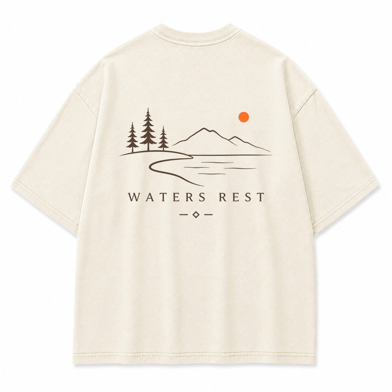Waters Rest Mountain Lake Graphic T-Shirt