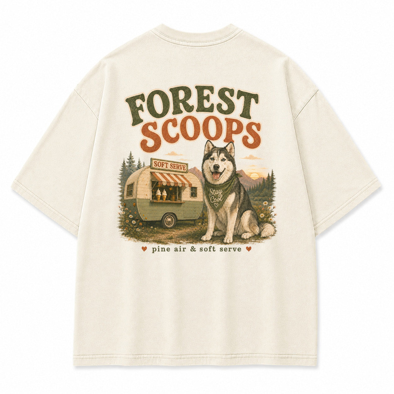 Forest Scoops Husky Graphic T-Shirt