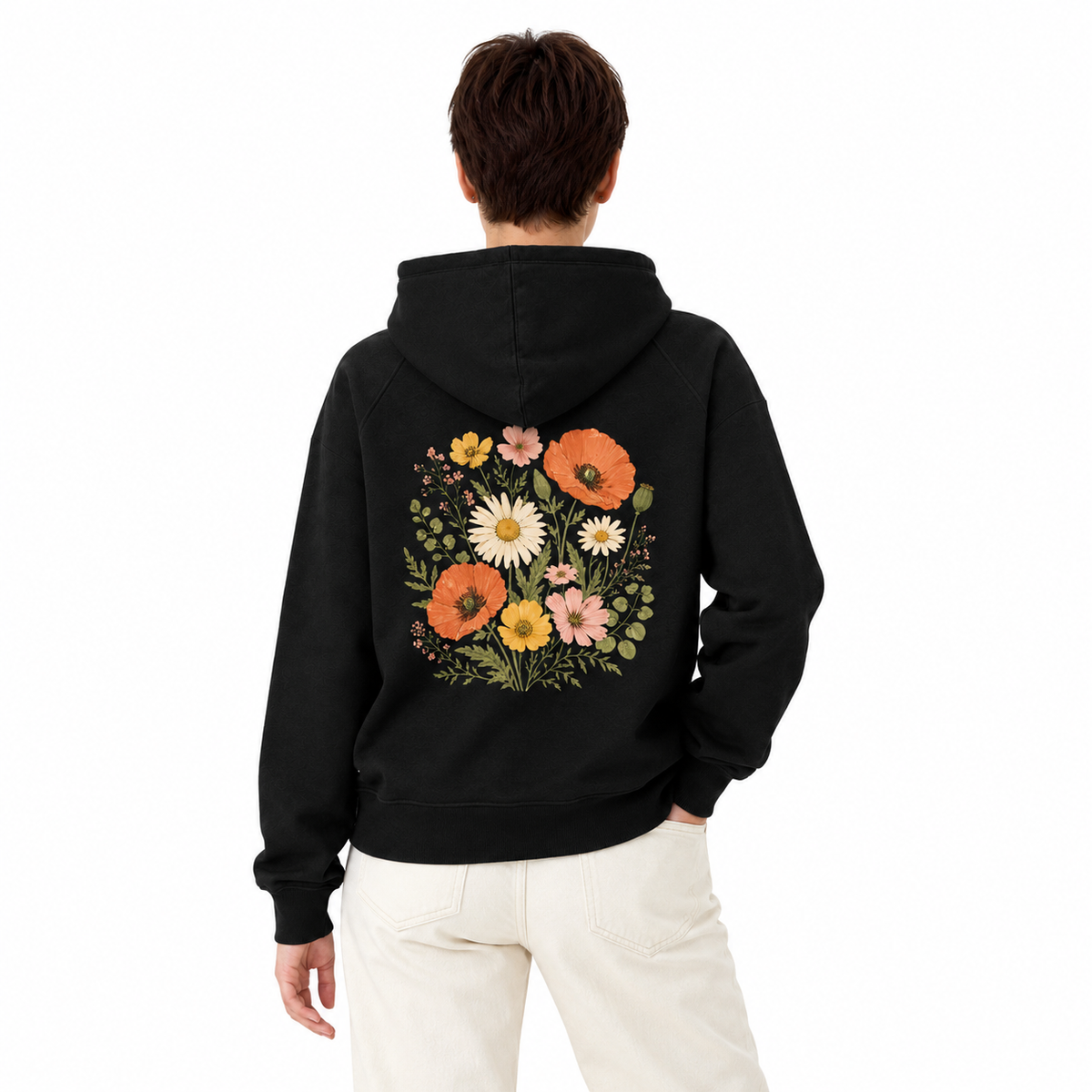Wildflower Reverie-Zip Hoodie