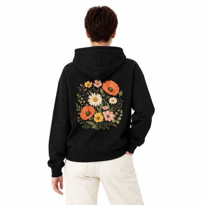 Wildflower Reverie-Zip Hoodie